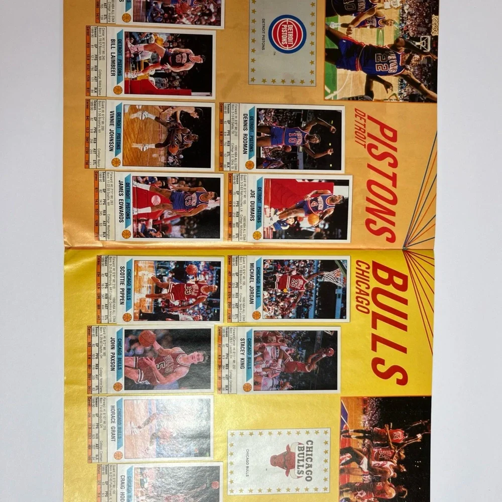 Panini Basketball Sticker Album 1990-91 Premiere Edition Jordan Pippen Bird Good